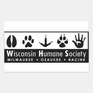 Logo der Wisconsin Humane Society Rechteckiger Aufkleber