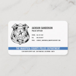 Logo der Zollabteilung Thin Blue Line Visitenkarte