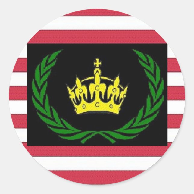 Logo des amerikanischen monarchistischen Party Runder Aufkleber (Vorderseite)