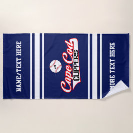 Logo des Baseball Player Number Team Club Strandtuch