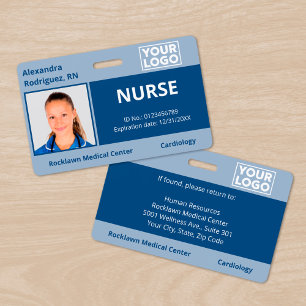 Logo des benutzerdefinierten Fotos Blue Medical Em Ausweis