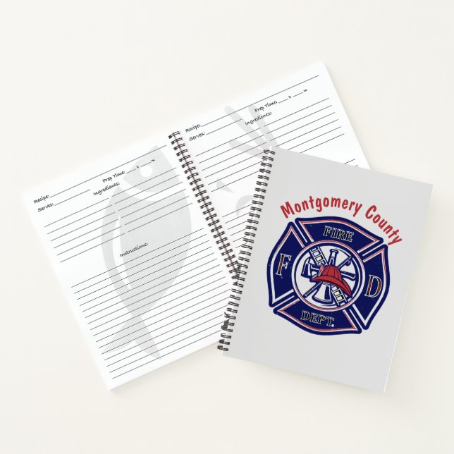 Logo des Blue Firefighter-Abzeichens - Sonderanfer Notizbuch (Innenseite)