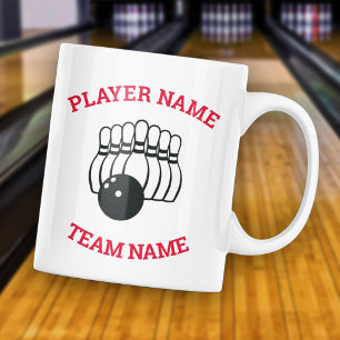 Logo des Bowling-Teams individuell anpassbar Kaffeetasse