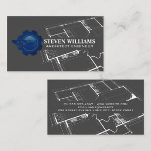 Logo des Builders Blueprint Business Card Visitenkarte