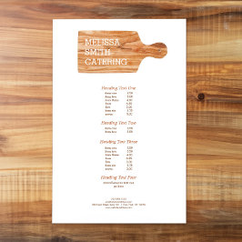 Logo des Caterings für den Koch der Aquarelltafel Flyer