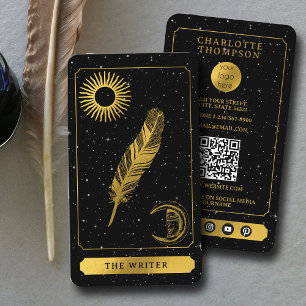 Logo des Celestial Tarot Black Gold Writer Author Visitenkarte
