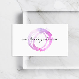 Logo des Designers "Luxe Pink Painted Circle" Visitenkarte