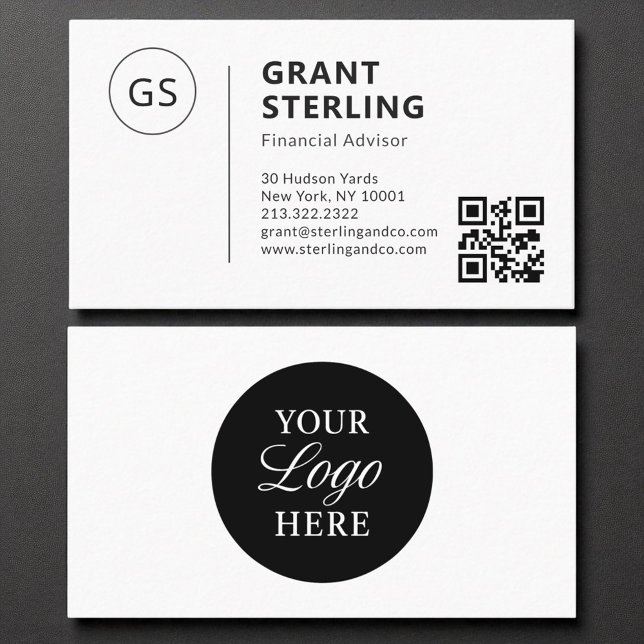Logo des Finanzberaters QR Code Company Visitenkarte (Von Creator hochgeladen)