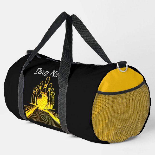Logo des Goldenen Bowling-Teams Duffle Bag (Rechte Ecke)