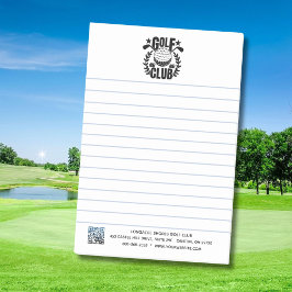 Logo des Golfclubs und QR-Code Post-it Klebezettel