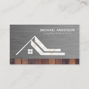 Logo des Hauses   Metallholz   Bau Visitenkarte