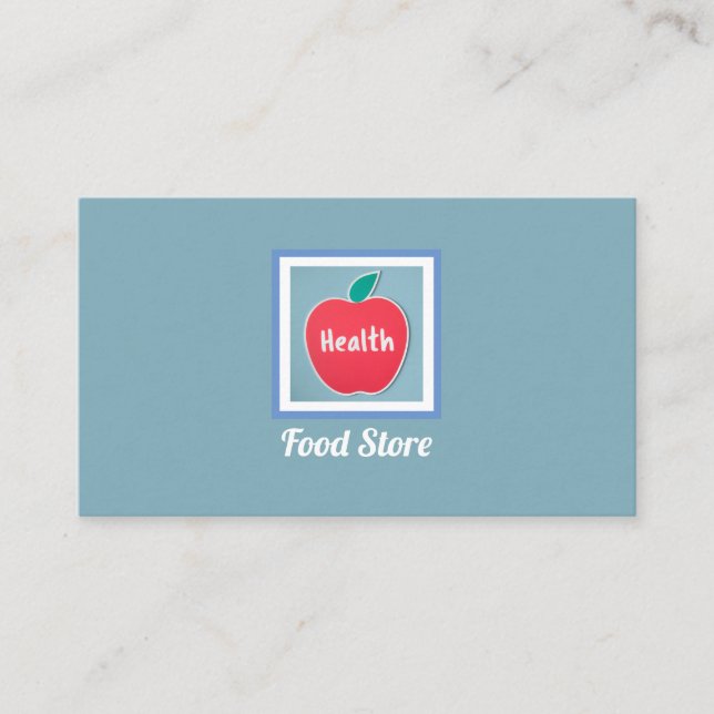 Logo des Health Food Store Visitenkarte (Vorderseite)