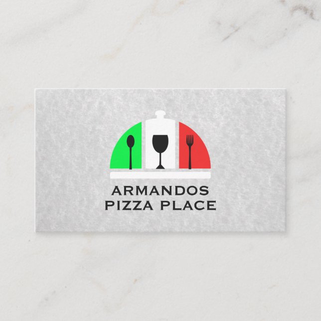 Logo des italienischen Restaurants | Pizza Visitenkarte (Vorderseite)