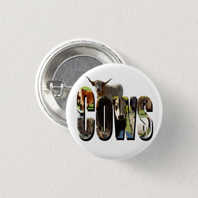 Logo des Küchennamens mit Kühen, Button (Vorne & Hinten)
