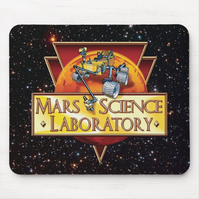 Logo des Labors für die wissenschaftliche Mars Mousepad (Vorne)