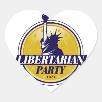Logo des libertären Party Herz-Aufkleber