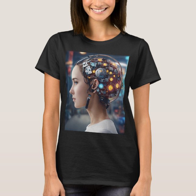 Logo des mechanischen Gehirns T-Shirt (Vorderseite)