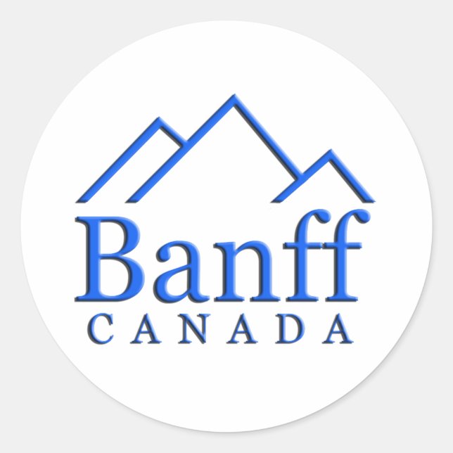 Logo des Nationalparks Banff Runder Aufkleber (Vorderseite)