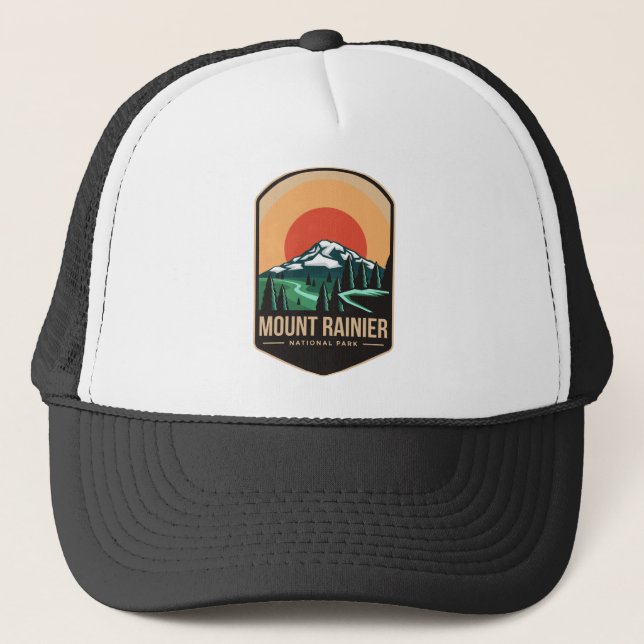 Logo des Nationalparks des Monte Rinier Truckerkappe (Vorderseite)