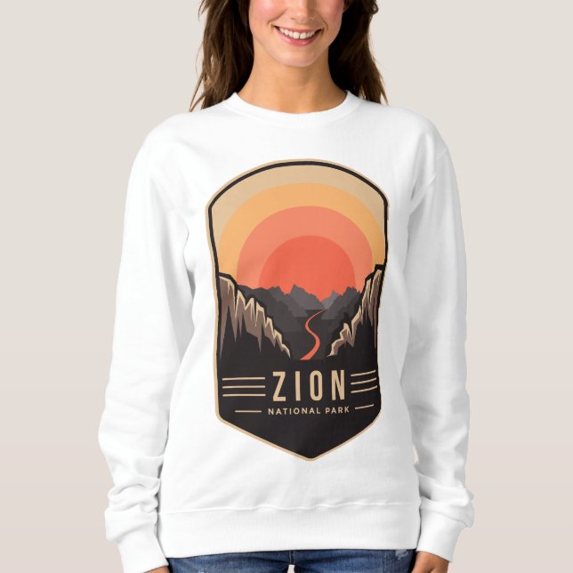 Logo des Nationalparks Zion Sweatshirt (Vorderseite)