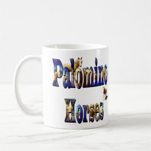 Logo des Palomino Horses Picture mit Pferden, Kaffeetasse