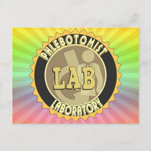 LOGO DES PHLEBOTOMISTISCHEN LABORATORS FÜR DAS ABZ POSTKARTE
