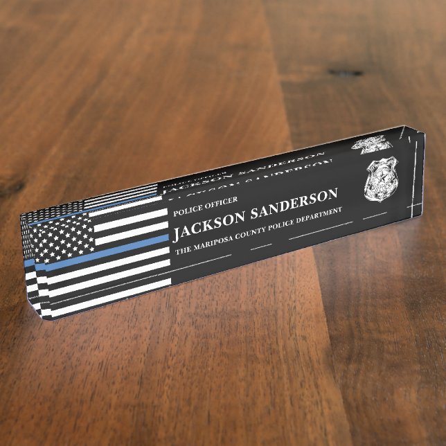 Logo des Polizeichefs der Abteilung Rechtsdurchset Namensplakette (Seite)