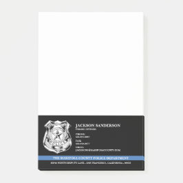 Logo des Polizeichefs der Abteilung Rechtsdurchset Post-it Klebezettel