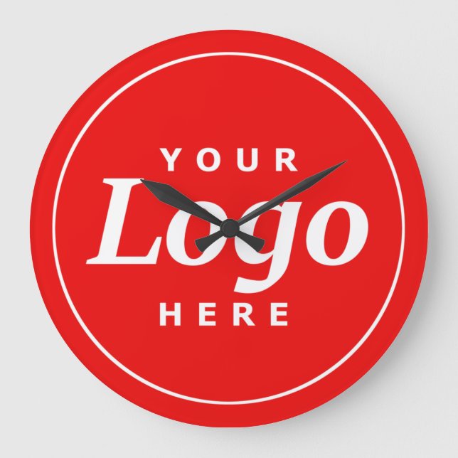 Logo des Round Company Large Clock Große Wanduhr (Vorderseite)