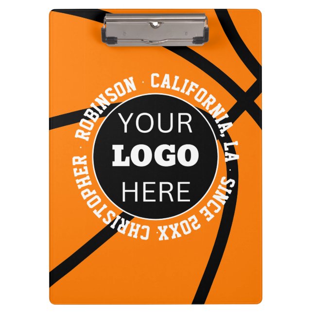 Logo des Sportteams und Text Klemmbrett (Vorderseite)