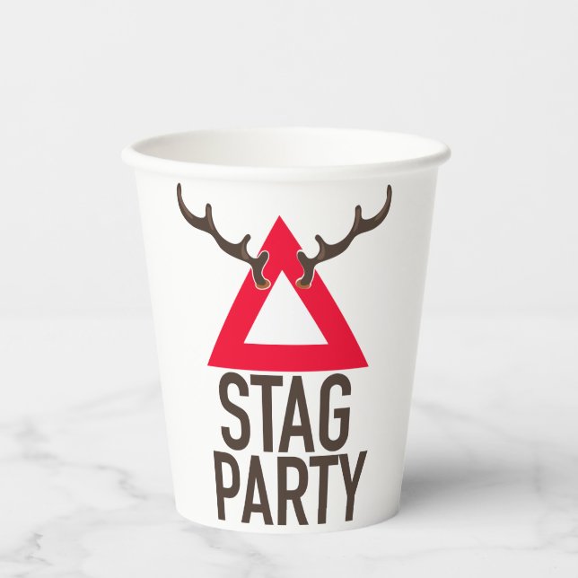 Logo des Stag Party Pappbecher (Vorderseite)
