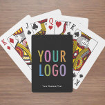 Logo des Unternehmens für den benutzerdefinierten  Spielkarten<br><div class="desc">Personalisieren Sie diese Spielkarten online mit Ihrem eigenen Firmenlogo und individuellem Text. Dabei kann es sich um einen Namen, einen Geschäftstitel, eine Website-Adresse, einen Social Media Handle oder einen anderen personalisierten Text handeln. Das sind Poker-Spielkarten in Standardgröße (2, 5 Zoll x 3, 5 Zoll) mit 52 Karten und 2 Jokern....</div>