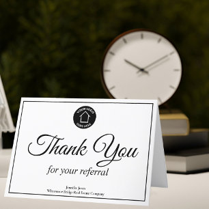 Logo des Unternehmens für Real Anwesen Dankeskarte