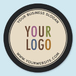 Logo des Unternehmens für runden Untersetzer mit k<br><div class="desc">Personalisieren Sie diese runden Pulpboard-Untersetzer mit Ihrem Firmenlogo, Geschäftsmotto, Website-Adresse oder anderen benutzerdefinierten Texten. Diese 50 Punkte große Pulpboard mit schwarzer Grenze und geschwungenen Texten in modernem elegantem Design. Sie können die Farbe an Ihre Unternehmensfarben anpassen. Kundenspezifische Logopapier-Untersetzer können Ihr Markenbewusstsein als Werbe- oder Kundenservice steigern. Die Größe beträgt 12...</div>