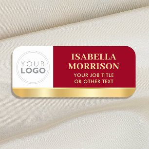 Logo des Unternehmens "Mitarbeiter-ID" Red Gold Bu Namensschild