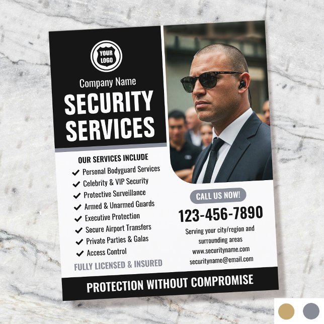 Logo des Unternehmens Security Bodyguard Services  Flyer (Von Creator hochgeladen)