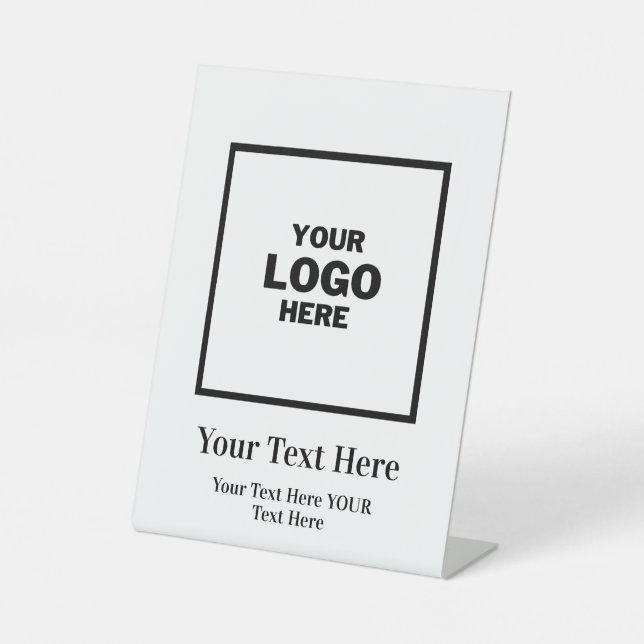 Logo des Unternehmens Sockelschild (Vorderseite)