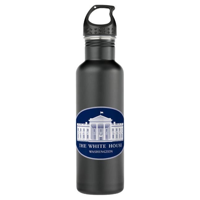 Logo des White House Washington DC Edelstahlflasche (Vorderseite)