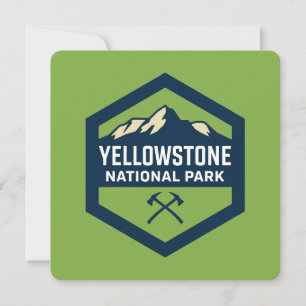 Logo des Yellowstone Nationalpark-Abzeichens Einladung