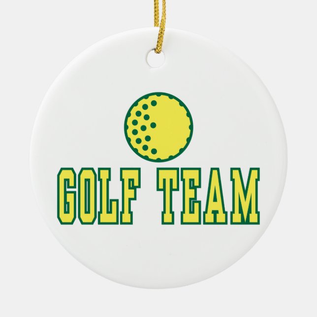 Logo-Design des Golfteams Keramik Ornament (Vorne)