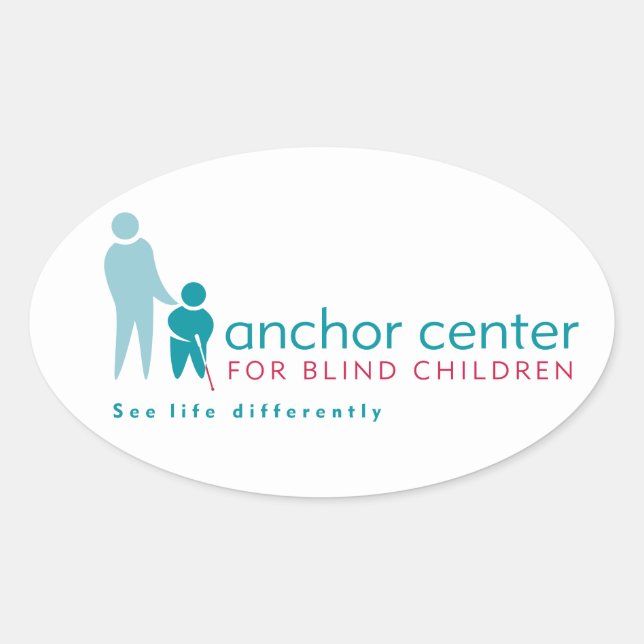 Logo-Design für Anchor-Center Ovaler Aufkleber (Vorderseite)