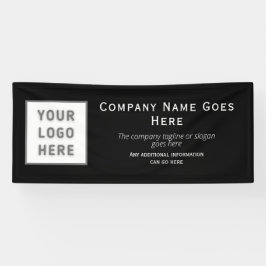 Logo DIY Horizontal Black Template Business Banner