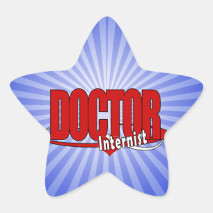 LOGO DOCTOR Internist Stern-Aufkleber