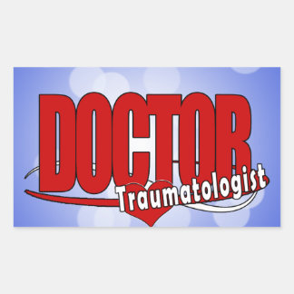 LOGO DOCTOR Traumatologe Rechteckiger Aufkleber