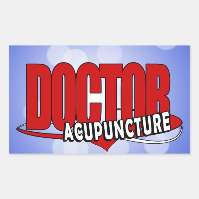 LOGO-DOKTOR-AKUPUNKTUR RECHTECKIGER AUFKLEBER (Vorderseite)
