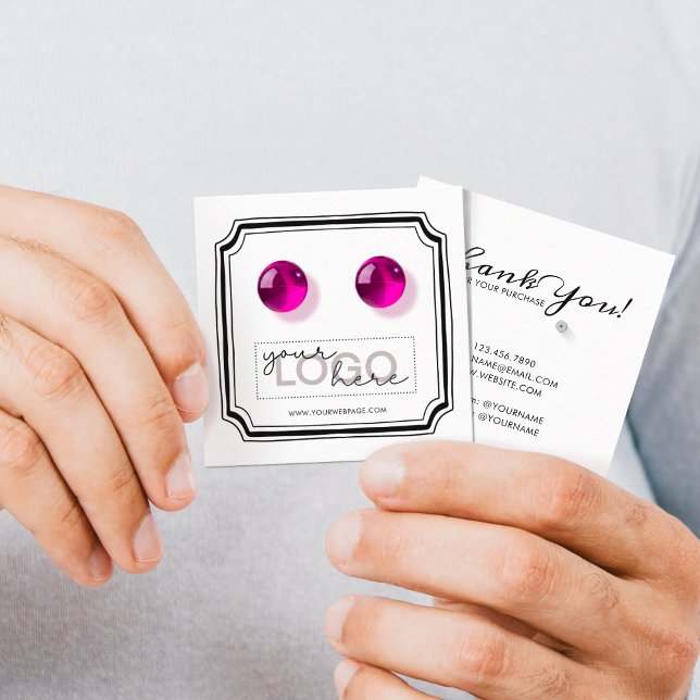 Logo Doodle Stud Ohrringe Square Card 01 Pack 25 Telefonnummerkarte (Von Creator hochgeladen)