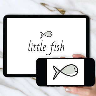 Logo Download   Handgezeichnetes Little-Fish-Icon Einladung
