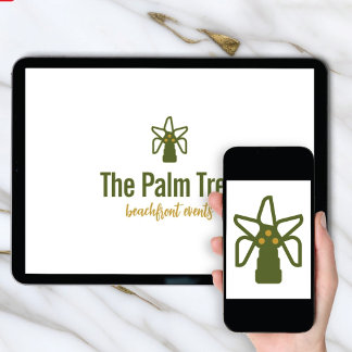 Logo Download Kokospalme Tropisch Marke Einladung