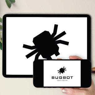 Logo Download Roboter-Käfer-Logo Tech-Marke Einladung