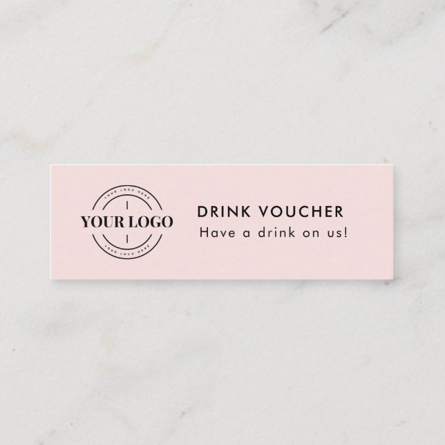 Logo-Drink-Ticket für Firmenveranstaltungen Mini Visitenkarte (Rückseite)